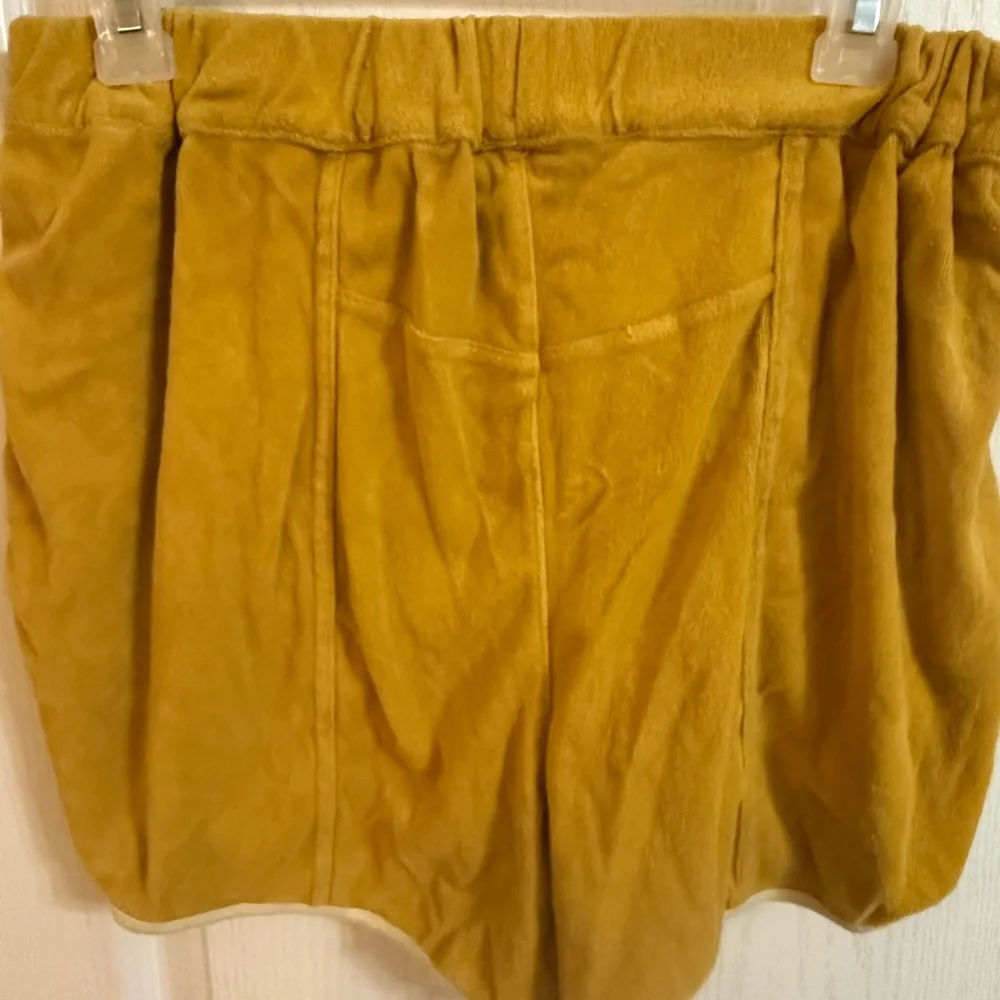Free People Mustard Yellow Athletic Shorts - Picture 2 of 2